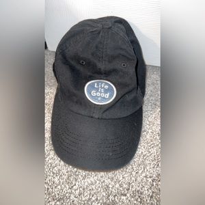 Life is Good all black hat